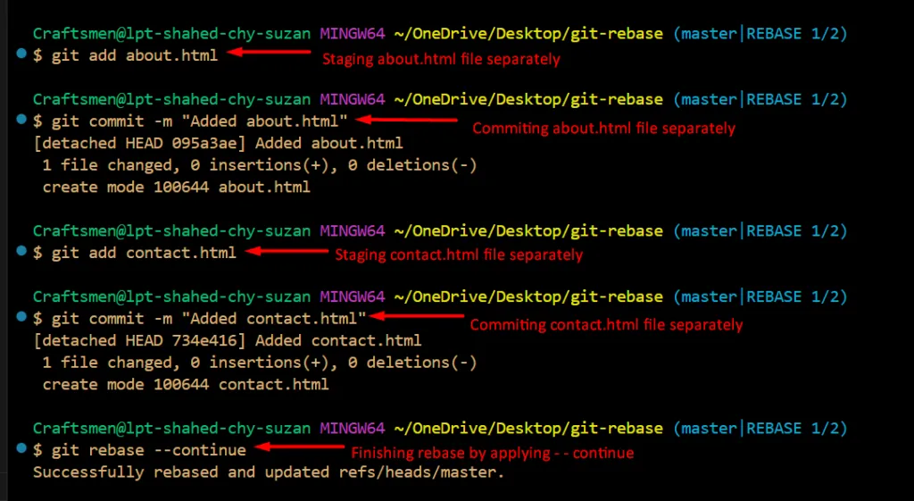 git rebase