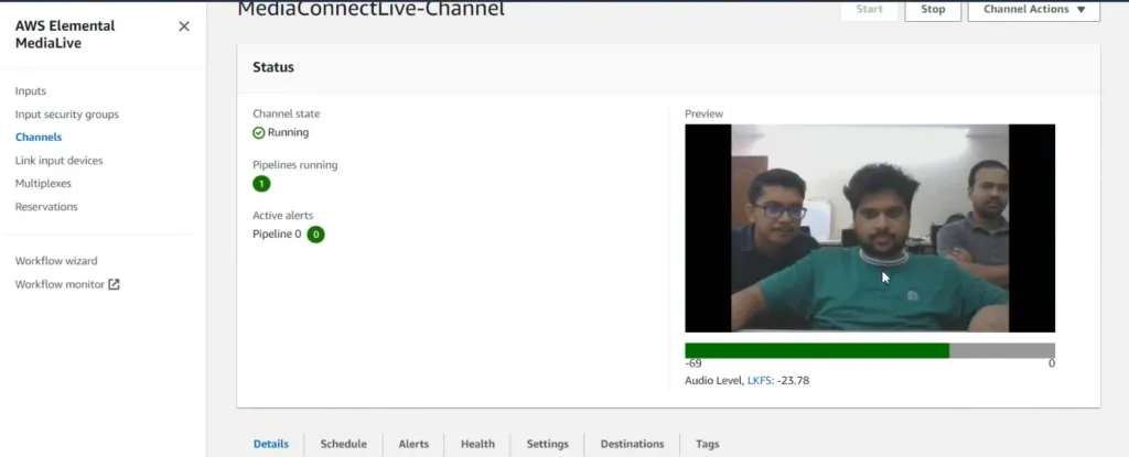 Live Streaming Solution using AWS Media Services
