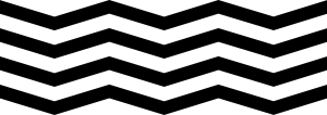 A repeating black and white zigzag pattern